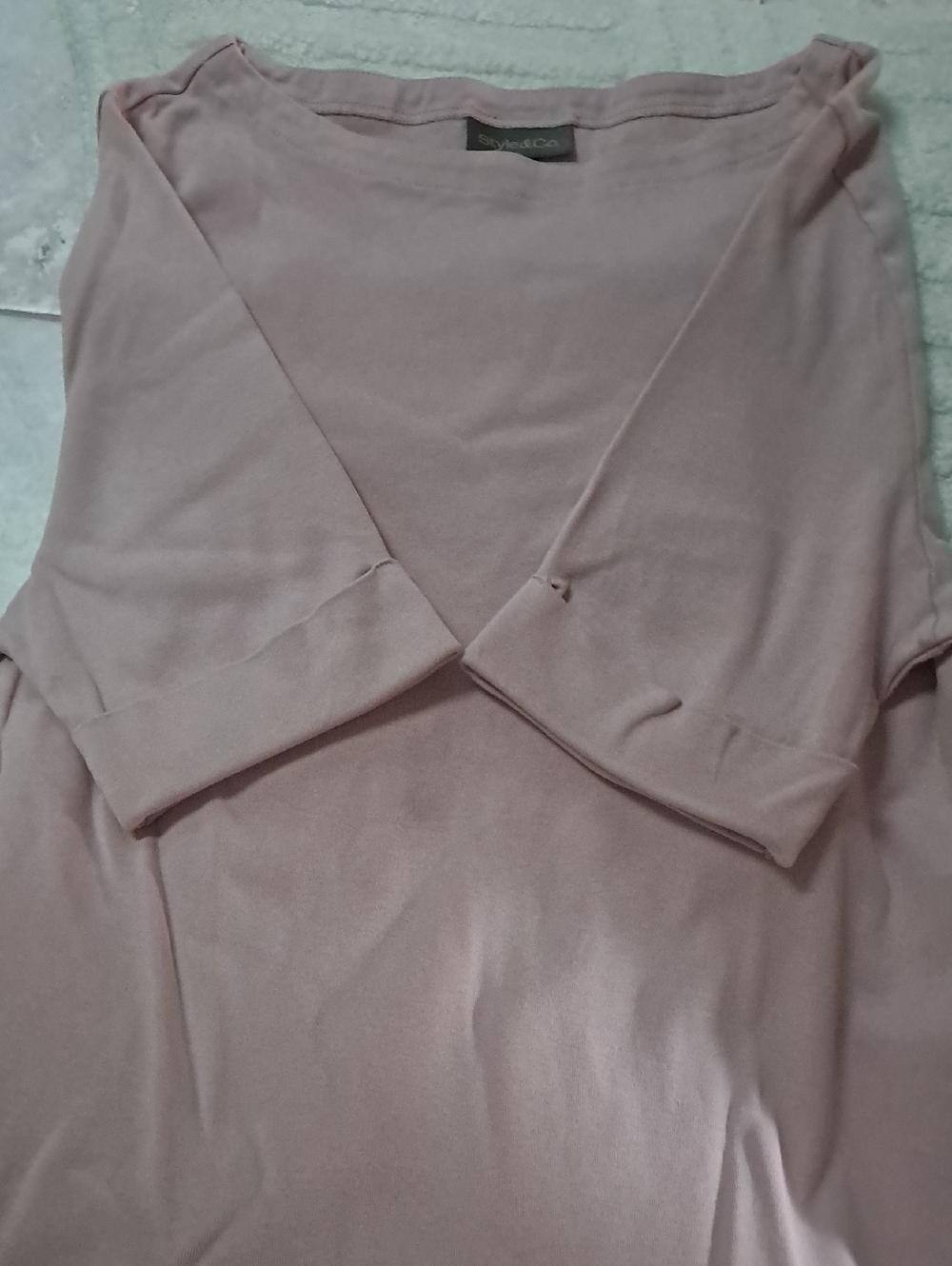 Style & Co. Mauve Pink V-Neck Tunic